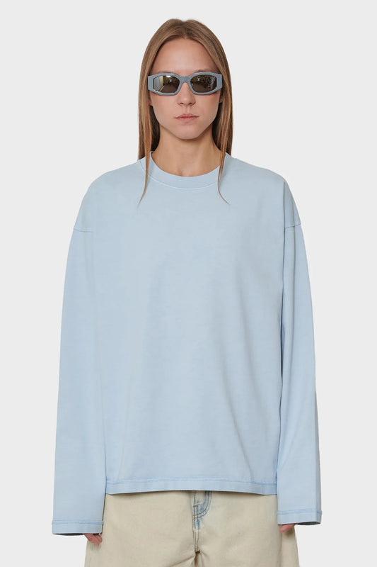 damskie#@Longsleeve LOGO LINE LONGSLEEVE niebieska