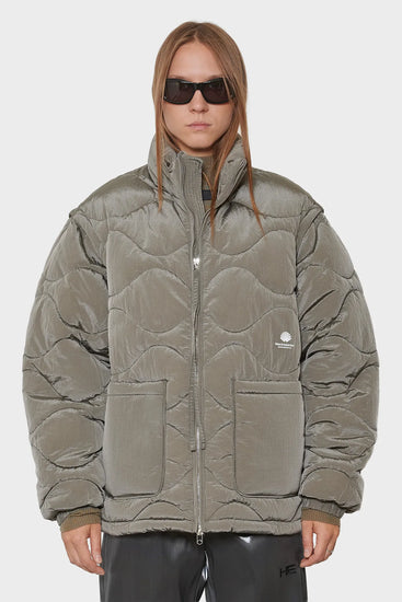 damskie#@Kurtka DETACHABLE JACKET brązowa