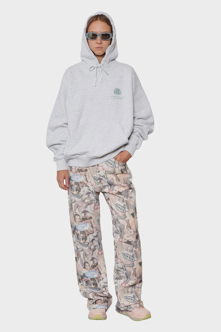 damskie#@Bluza LOGO HOODIE popielaty