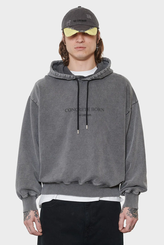 Bluza LOGO OVERSIZED HOODIE ciemnoszara