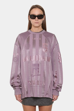 Longsleeve FOOTBALL MESH purpurowy