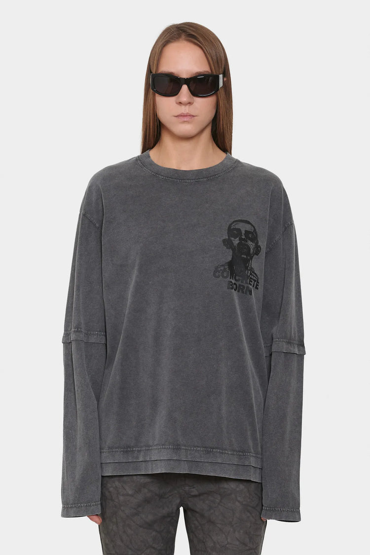 meskie#@Longsleeve CONCRETE BOY ciemnoszary