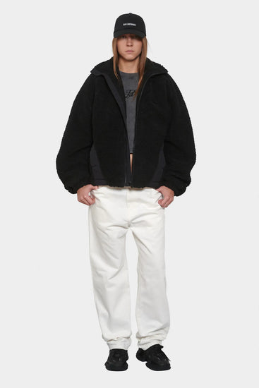 damskie#@Kurtka FLEECE JACKET AW25 czarna