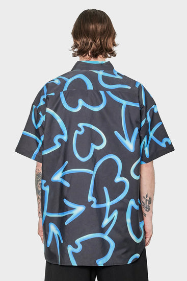 meskie#@Koszula LOVER SHIRT SHORTSLEEVES czarna