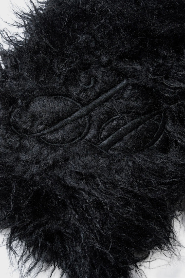 Scarf FAUX FUR PILLOW black