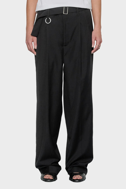 damskie#@Spodnie LOOSE SUIT PANT czarne
