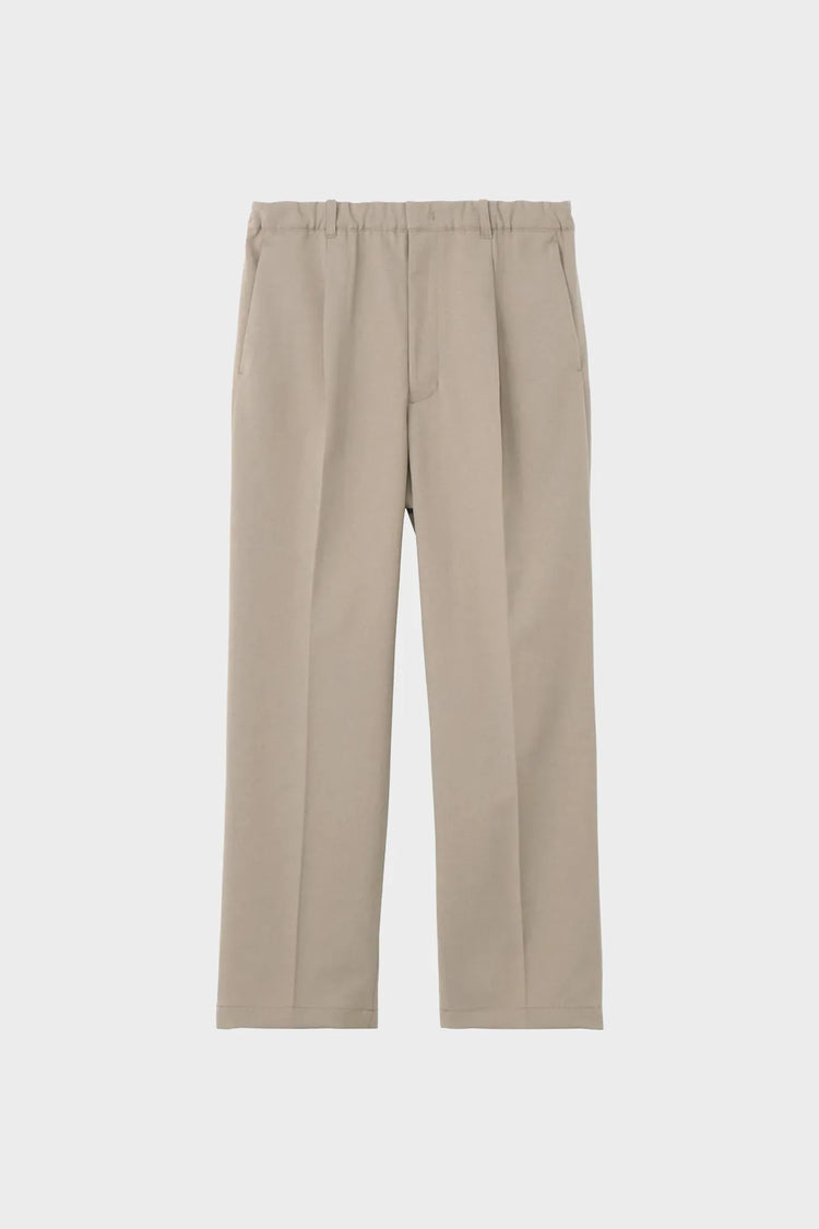 Trousers ONE TUCK STRAIGHT beige and brown