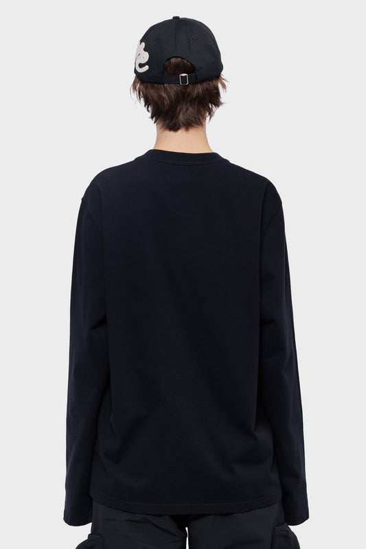 damskie#@Longsleeve BLOOMING IDEAS czarny